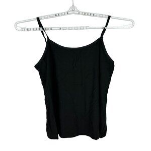 A.N.A Black Tank Top 2X Woman 54% Cotton 41% Modal 5% Spandex